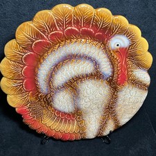 Better Homes And Gardens - 13” Thanksgiving Turkey Stoneware Platter picture