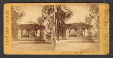 b337, American Views Stereoview, # -, Music Stand in Central Park, NY, 1880s picture