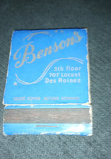 Des Moines, Iowa Matchbook Benson's Restaurant 707 Locust 5th Floor picture