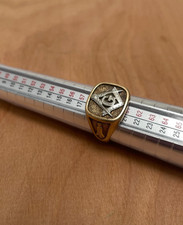 Vintage 10k Gold Mens Masonic Ring  10 Grams  Size 9 picture