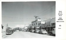 Casa Grande AZ Florence St. Sprouse-Reitz Co. 1930s RPPC Vintage Cars picture