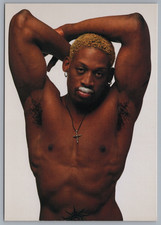 Milk Mustache Dennis Rodman Where's Your Mustache Got Milk 4x6 Ad Postcard picture