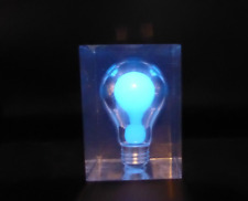 POP ART MCM VINTAGE BLUE GLOW IN THE DARK PIERRE GIRAUDON Light Bulb in Lucite picture