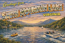 Greetings from SMITH MOUNTAIN LAKE VIRGINIA MODERN Postcard A259 picture