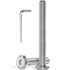 VGBUY M6-1.0 x 100 mm 15Pcs Flat Head Hex Socket Cap Screws Bolts,304 Stainle... picture