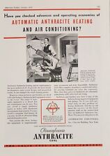 1937 Print Ad Pennsylvania Anthracite Coal Automatic Heating & Air Conditioning picture