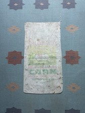 Vintage Northrup King feed sack farm corn seed bag Silobred faded graphic picture