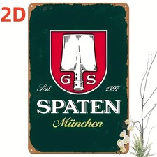 Spaten Miinchen Vintage Beer Retro Tin Metal Signs Home Décor 8x12  picture