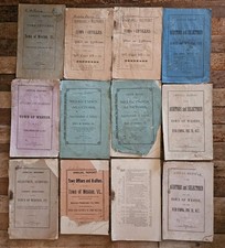 RARE LOT Of 12 1880s : Annual Reports Selectmen Auditors Town of WESTON VERMONT picture