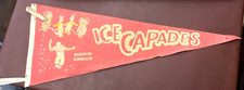 VINTAGE LARGE 1960s ICE CAPADES KIDDIE CIRCUS PENNANT 30