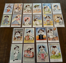 Cute ~Lot of 20 Dressed Dogs~Puppies Antique Anthropomorphic Greeting Postcards picture