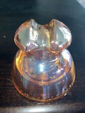 Antique Carnival Glass PYREX TM 63 Glass Power Insulator GORGEOUS RARE picture