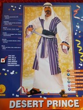 DESERT SHEIK PRINCE HALLOWEEN COSTUME DELUXE MENS OUTFIT - ADULT ONE SIZE - NEW picture