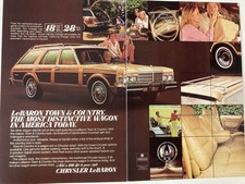 1979 Chrysler LeBaron Town and Country Station Wagon Two Page Print Ad Most picture
