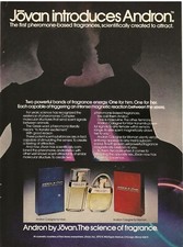 Vintage Print Ad Andron by Jovan Pheromone Based Cologne For Men - Jul 1981 picture