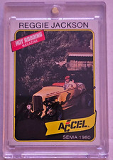 Reggie Jackson Yankees- ACCEL Hot Rodding Magazine SEMA 1980 #38 Auth V&A picture