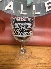 Independent Brewing Association Etched Beer Glass Old Prima Chicago IL picture