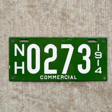 1914 New Hampshire Porcelain Commercial License Plate Auto Tag High Quality 0273 picture