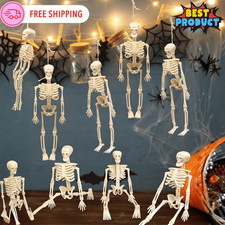 6Pack Halloween Skeleton Decorations 15cm Full Body Mini Skeleton Movable Joints picture