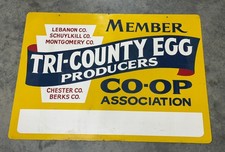 Vintage Advertising sign co-op Tri-county egg producers member 24