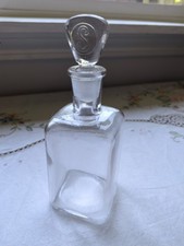 Antique 1890s Stearns Fine Perfume Clear Glass Bottle With Stopper  picture