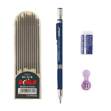 2.0mm Mechanical Pencil Set 2B Automatic Writing Pencils with Black Lead Refills picture