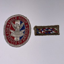 VTG 1960s EAGLE SCOUT Boy Scouts Rank Badge PATCH & SQUARE KNOT Uniform Sash picture