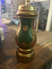 Vintage italian hand painted wooden salt shaker florentine style picture