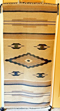 Vintage Native Navajo Storm Pattern Nice Color Rug 63 x29