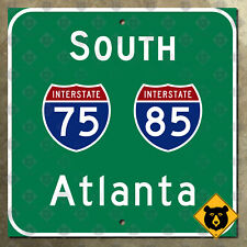 Interstate 75/85 south Atlanta Georgia highway road sign 1990 freeway 12x12 picture
