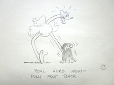 1937 DONALD DUCK OSTRICH Walt Disney ORIGINAL PRODUCTION cel DRAWING LAYOUT bird picture
