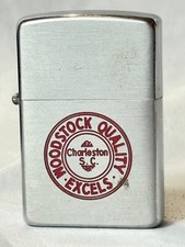 1953-1954 Zippo Lighter WOODSTOCK QUALITY EXCELS Charleston SC Advertising picture