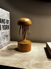 Wooden Jellyfish Statue with Moving Tentacles Home Decor picture