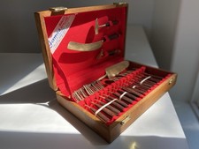 Antique James Quality Jewelers 20 Piece Bronze Flatware Cake Set picture