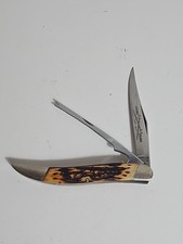 Vintage Camillus USA Sword Brand 31 Fishing Scaler Knife Stag Delrin USA picture