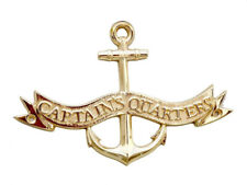 Brass Captains Quarters Anchor With Ribbon Sign 8