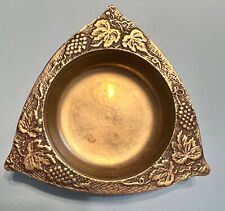 Vintage Solid Brass Tooled TRAY/ASHTRAY Made in Korea Approximately 4.5” x 4.5” picture
