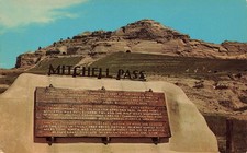 MITCHELL PASS SCOTTS BLUFF NATIONAL MONUMENT POSTCARD NE NEBRASKA 1961 picture