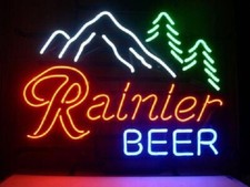 New Rainier Beer Mountain Neon Light Sign 20