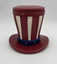 Longaberger 2012 Uncle Sam Top Hat Basket, Base & Protector * Read Description * picture
