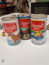 Three Vintage Schmidt Beer Cans picture