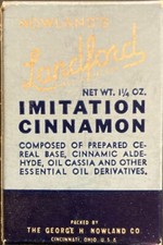 1940s Full Nowland's Landford Imitation Cinnamon Box-WWII Home Front Campaign - picture