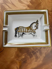 Hermes Paris Ashtray Horce Plate Dish Porcelain Tray Cigar No box picture