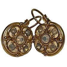 Jewelry by Michal Golan vintage earrings, gold tone picture