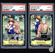 2025 One Piece Set Sail Event Promo Monkey D. Luffy & Zoro Sequential PSA 10 picture