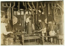Photo:Marion Indiana Marion Flint Glass Co Boys at Work 1908 Glass Factory picture