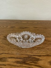 Vintage ~  LE. Smith Crystal SAWTOOTH Clear 7.25