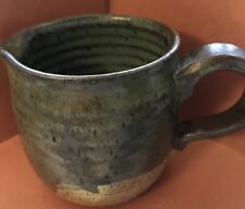 Rustic Glazed Hand Thrown  Pottery Creamer Syrup Pitcher Signed L Sherman picture