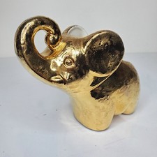 Elephant Planter Gold Tone Beautiful Pretty Fabulous Collectible Home Decor picture