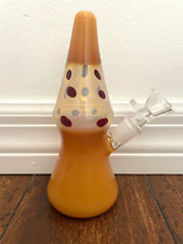 6” Premium Glass Water Pipe Art Orange Lava Lamp 14mm picture